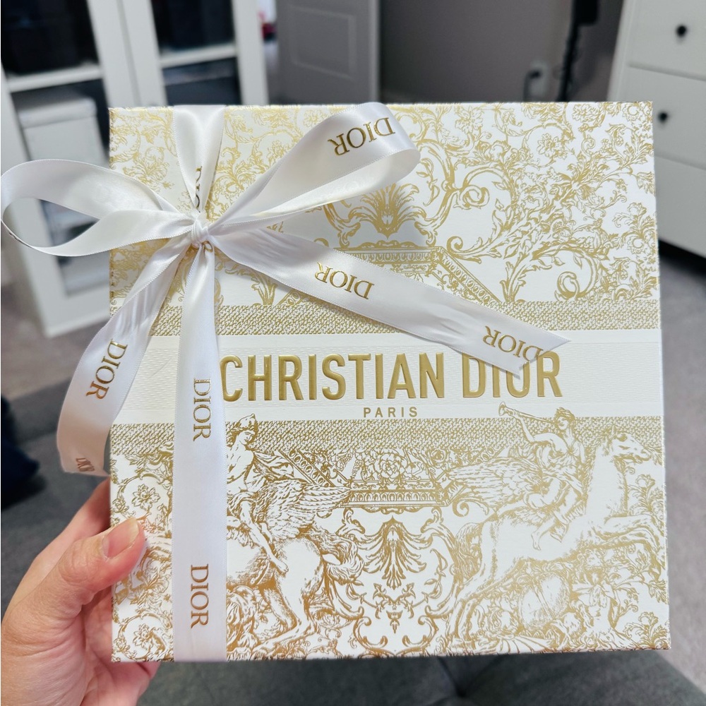 Christian Dior Gold and White Gift Box